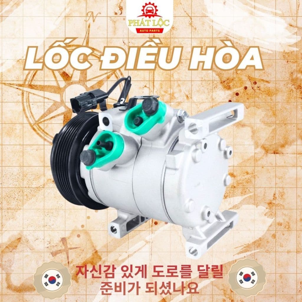 Lốc lạnh điều hòa, máy nén điều hòa thương hiệu Hanon,HCC phù hợp với Grand I10 2014-2021 - ảnh 3
