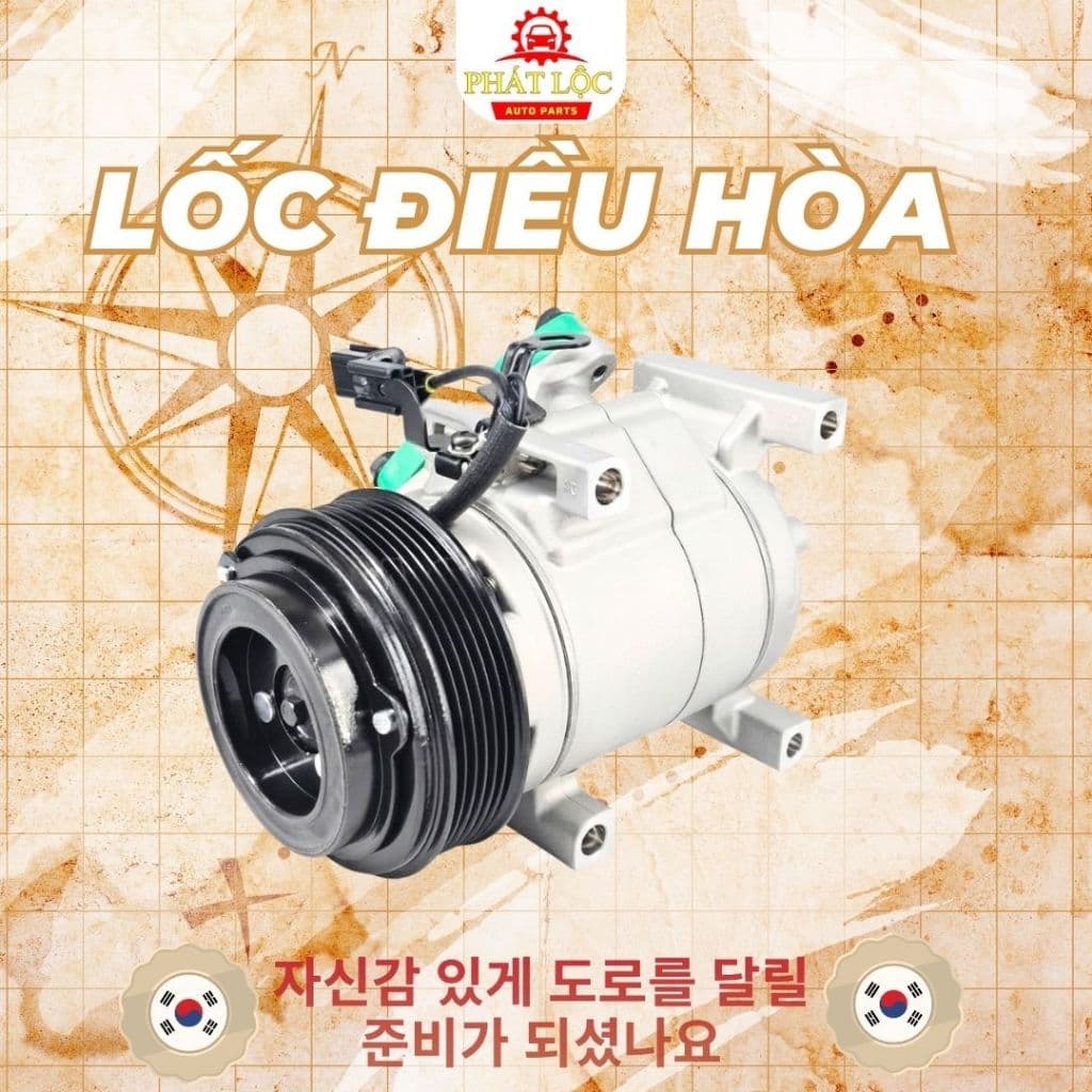 Lốc lạnh điều hòa, máy nén điều hòa thương hiệu Hanon,HCC phù hợp với Grand I10 2014-2021 - ảnh 2