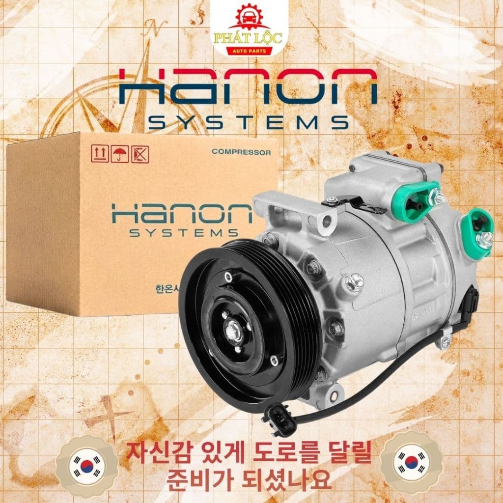 Lốc lạnh điều hòa thương hiệu Hanon,HCC phù hợp với Santa Fe 2013-2022