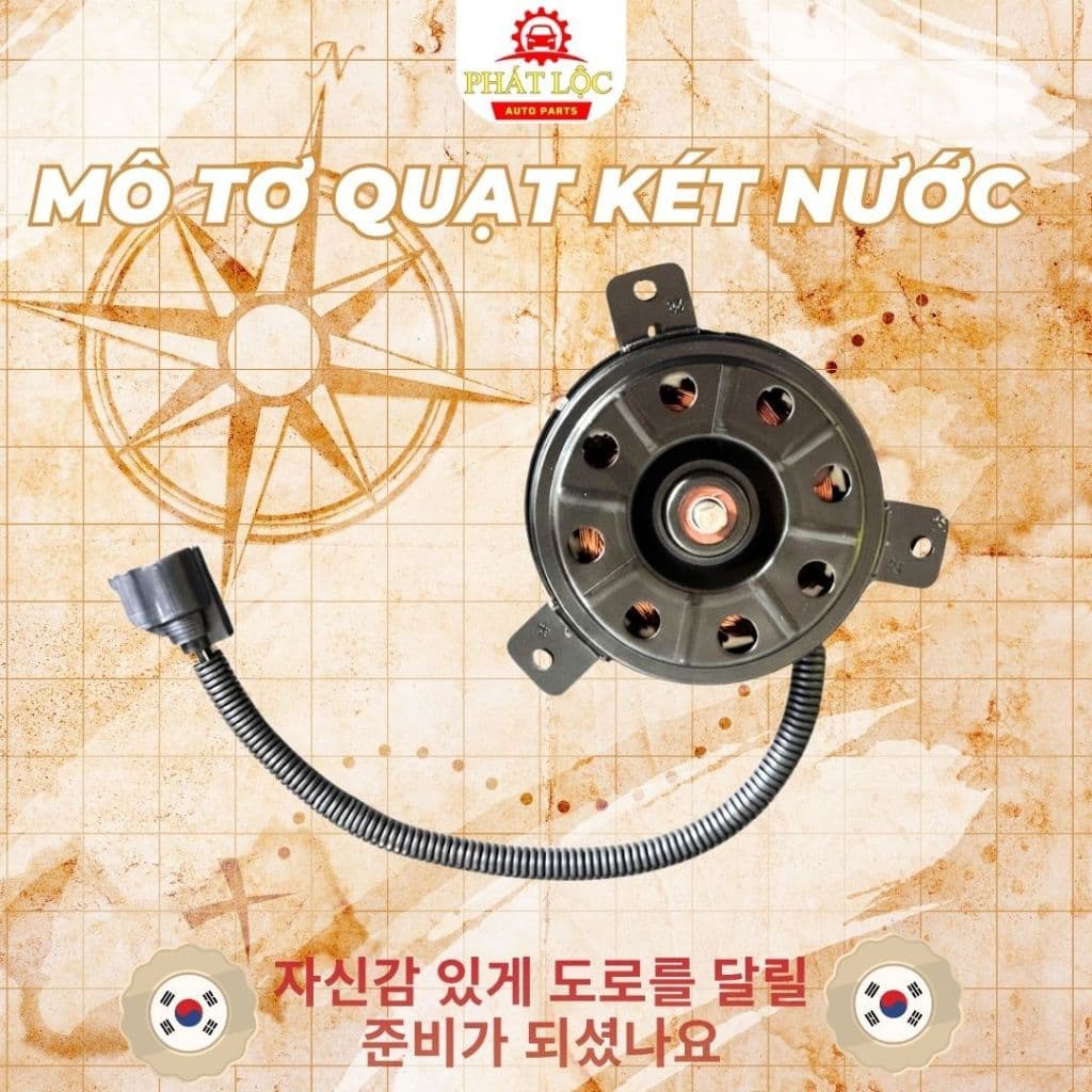 Mô tơ quạt két nước thương hiệu Hanon,HCC phù hợp Grand I10 2014-2021 - ảnh 3