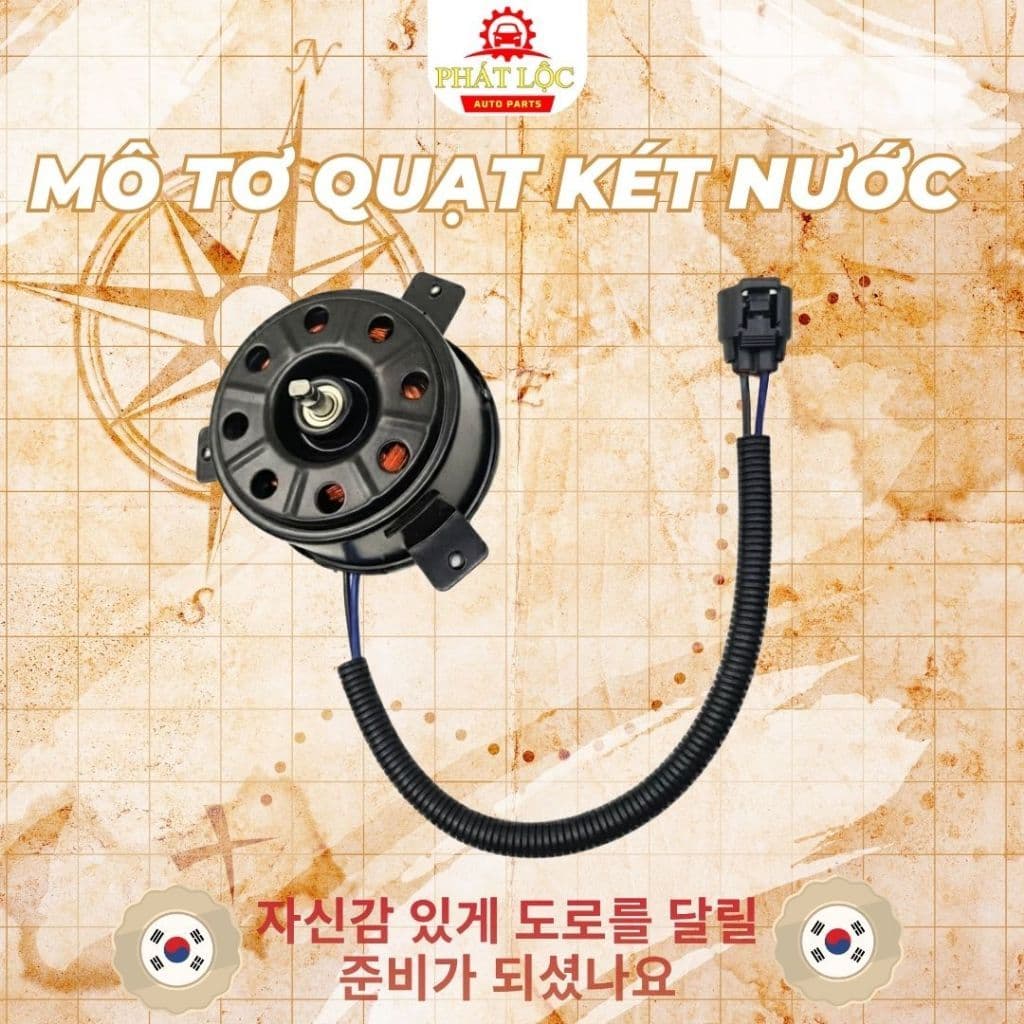 Mô tơ quạt két nước thương hiệu Hanon,HCC phù hợp Grand I10 2014-2021 - ảnh 2