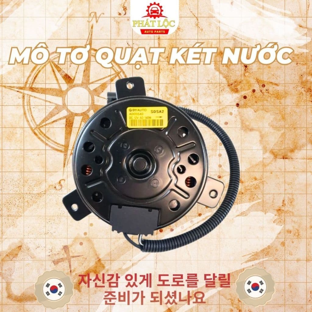 Mô tơ quạt két nước thương hiệu Hanon,HCC phù hợp Elantra 2016-2022, Cerato 2016-2021,K3 2016-2021 - ảnh 3