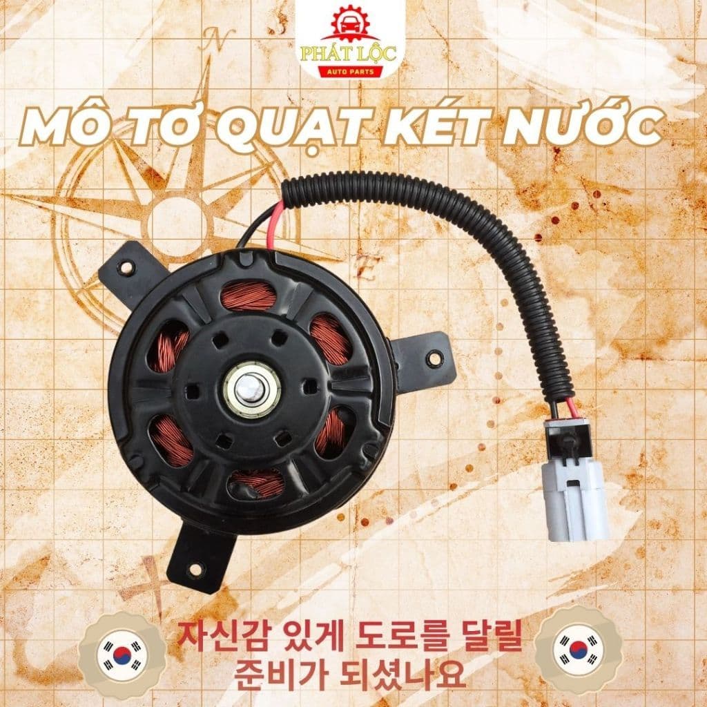 Mô tơ quạt két nước thương hiệu Hanon,HCC phù hợp Kia Morning 2012-2020 - ảnh 2