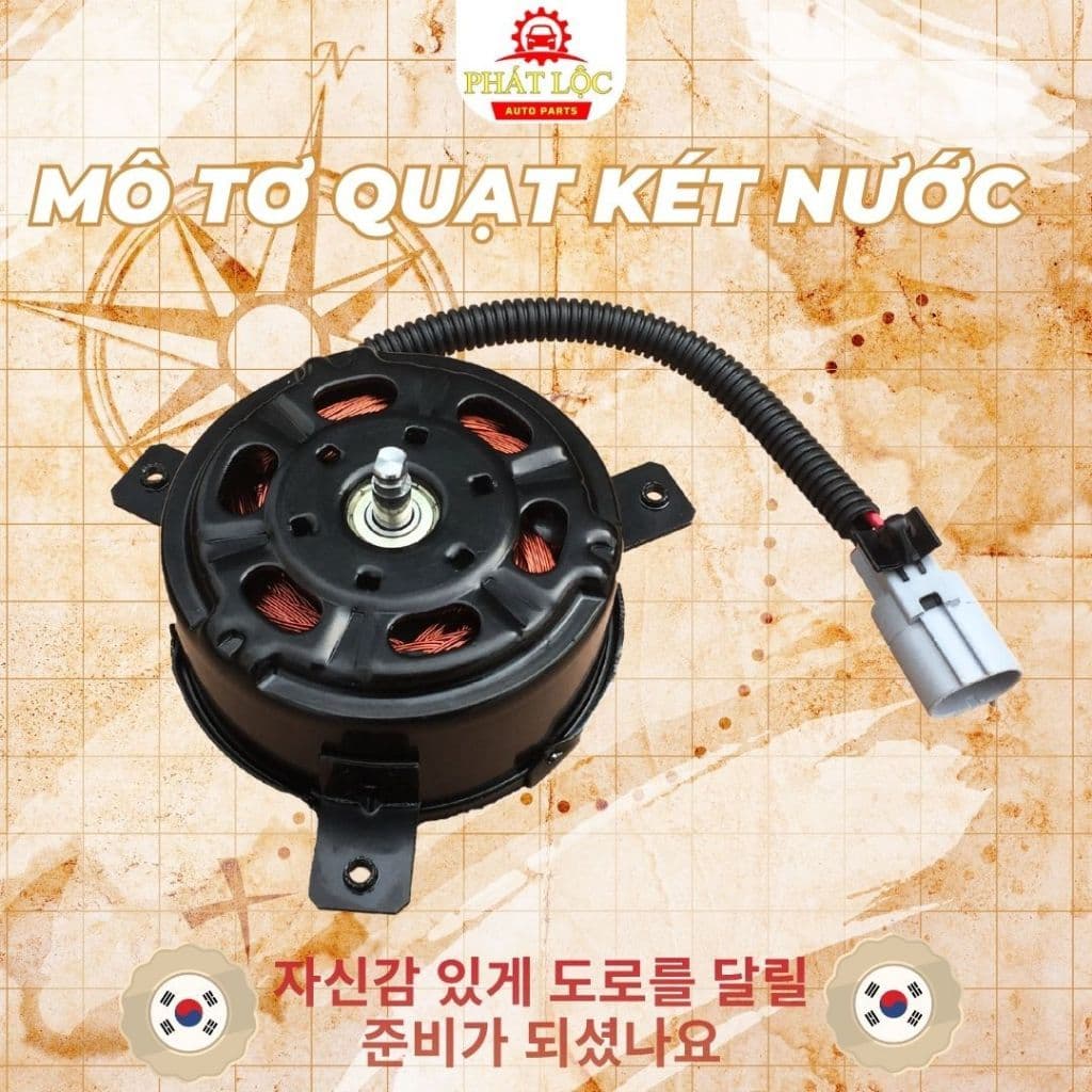 Mô tơ quạt két nước thương hiệu Hanon,HCC phù hợp Kia Morning 2012-2020 - ảnh 3