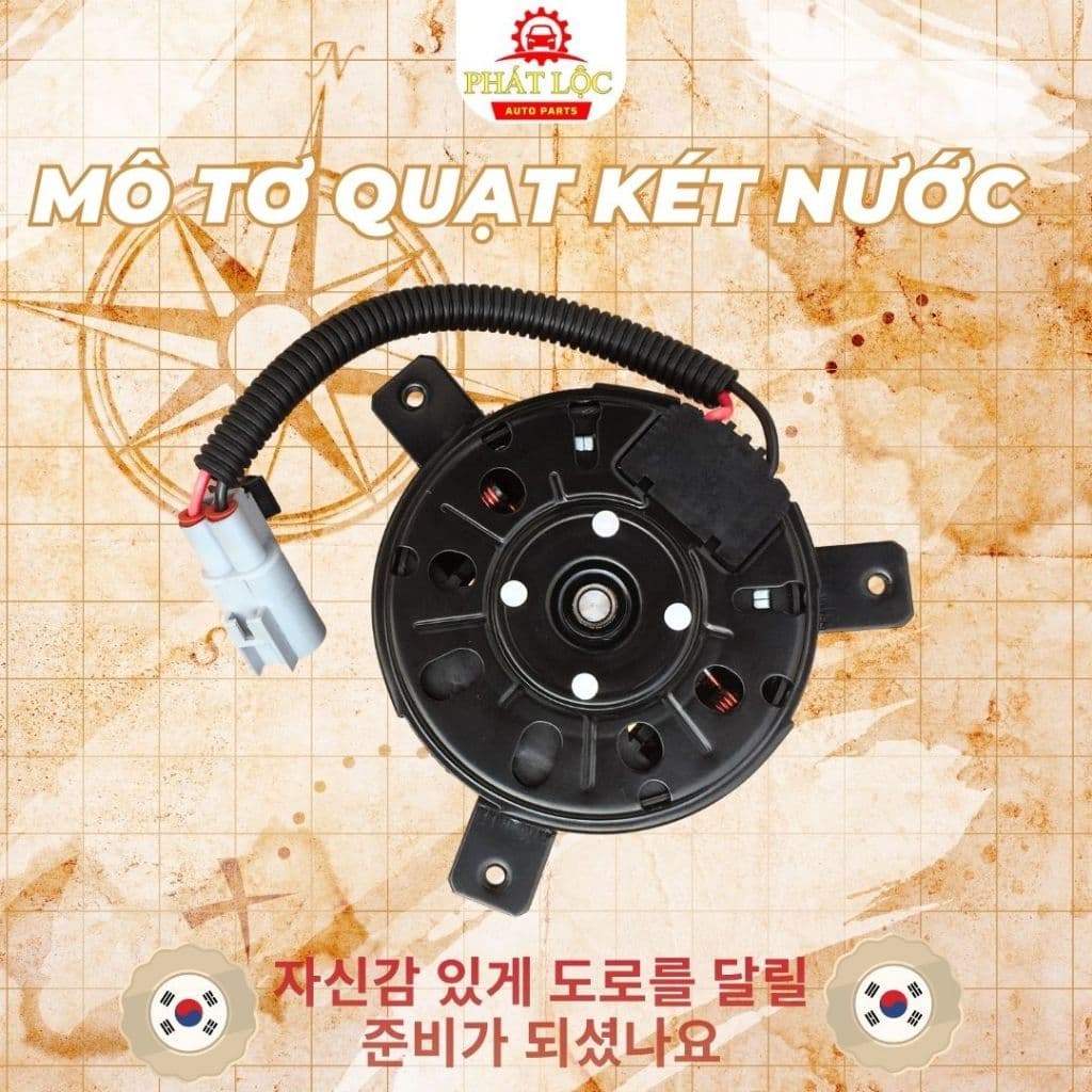 Mô tơ quạt két nước thương hiệu Hanon,HCC phù hợp Kia Morning 2012-2020 - ảnh 4