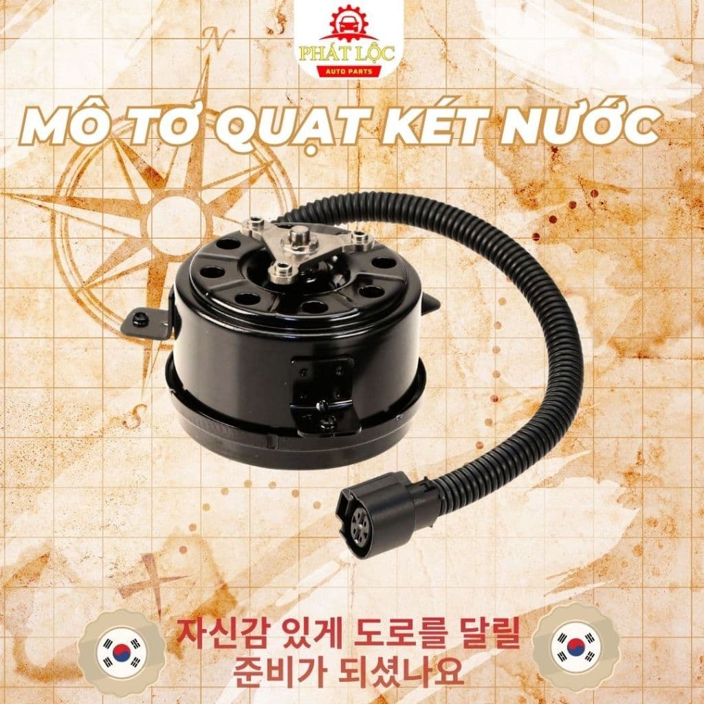 Mô tơ quạt két nước thương hiệu Hanon,HCC phù hợp Kia Sedona 2014-2020 - ảnh 3