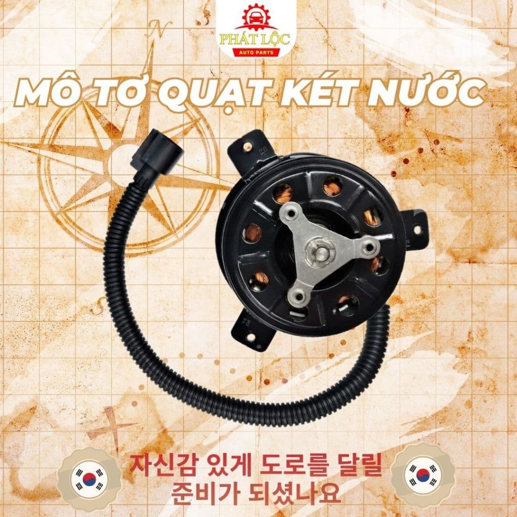 Mô tơ quạt két nước thương hiệu Hanon,HCC phù hợp Kia Sedona 2014-2020 - ảnh 2