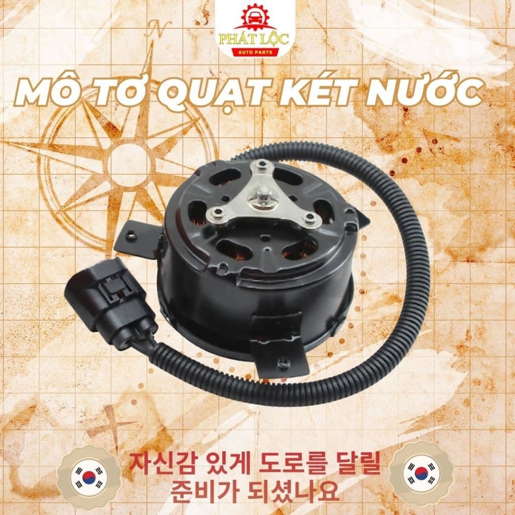 Mô tơ quạt két nước thương hiệu Hanon,HCC phù hợp Santa Fe 2012-2018, Rondo 2014-2016 - ảnh 2