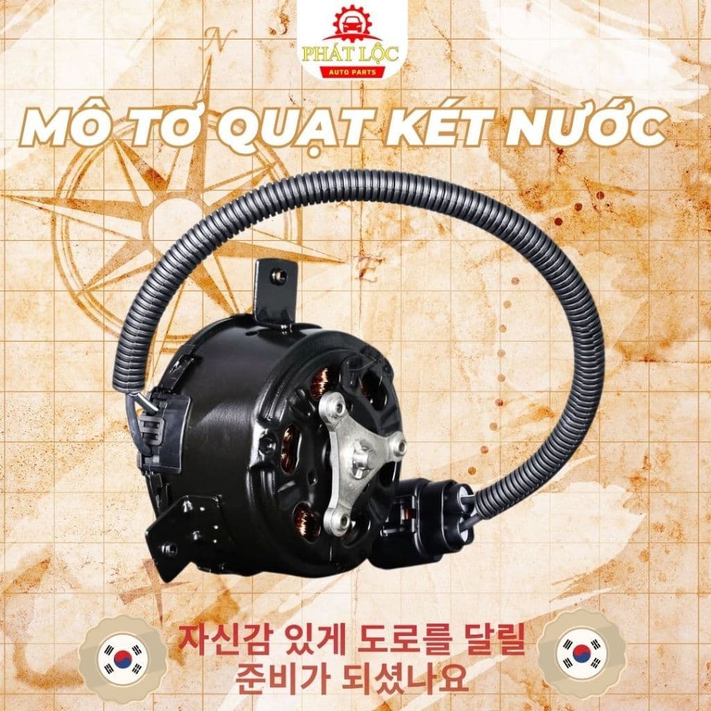 Mô tơ quạt két nước thương hiệu Hanon,HCC phù hợp Santa Fe 2012-2018, Rondo 2014-2016 - ảnh 4