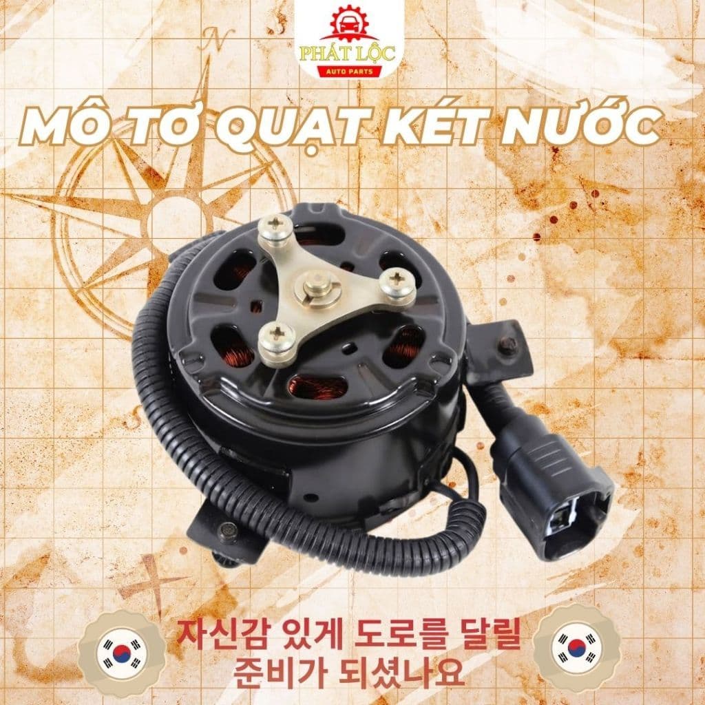 Mô tơ quạt két nước thương hiệu Hanon,HCC phù hợp Santa Fe 2012-2018, Rondo 2014-2016 - ảnh 3