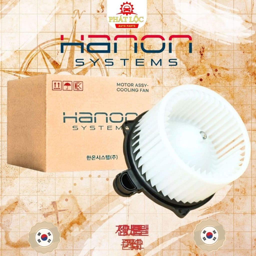 Mô tơ quạt giàn lạnh, mô tơ quạt điều hòa thương hiệu Hanon phù hợp Cerato 2016-2018, Elantra 2011-2016