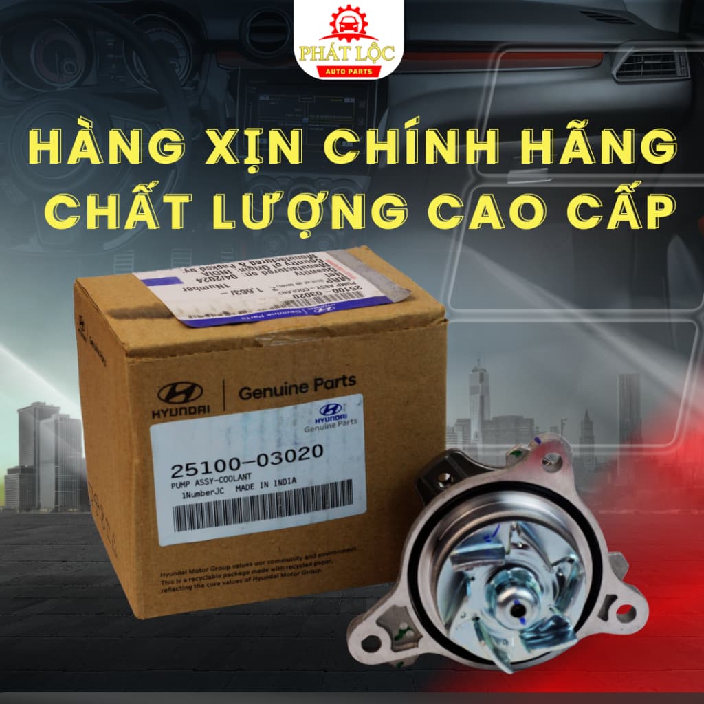 Bơm nước làm mát động cơ I10, Monring đời cao đèn hậu hình dấu phẩy ( Mobis chính hãng) - ảnh 2