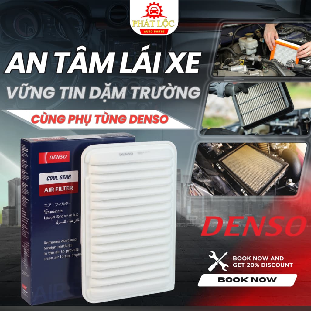 Lọc gió động cơ Denso phù hợp Camry 2006-2017 ( Denso chính hãng)