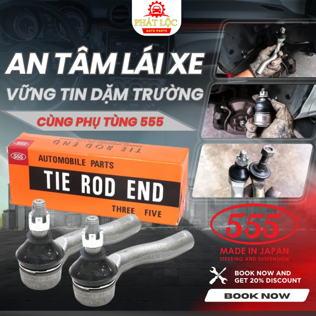 Rotuyn lái ngoài 555 phù hợp với Vios 2003-2022 ( 555 chính hãng)