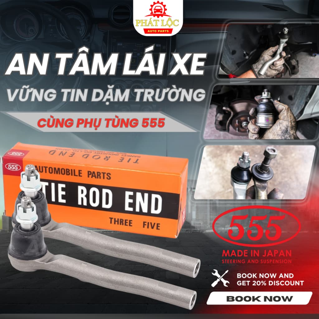 Rotuyn lái ngoài 555 phù hợp với Ranger 2011-2020, BT-50 2011-2020, Everest 2015-2018 (555 chính hãng)