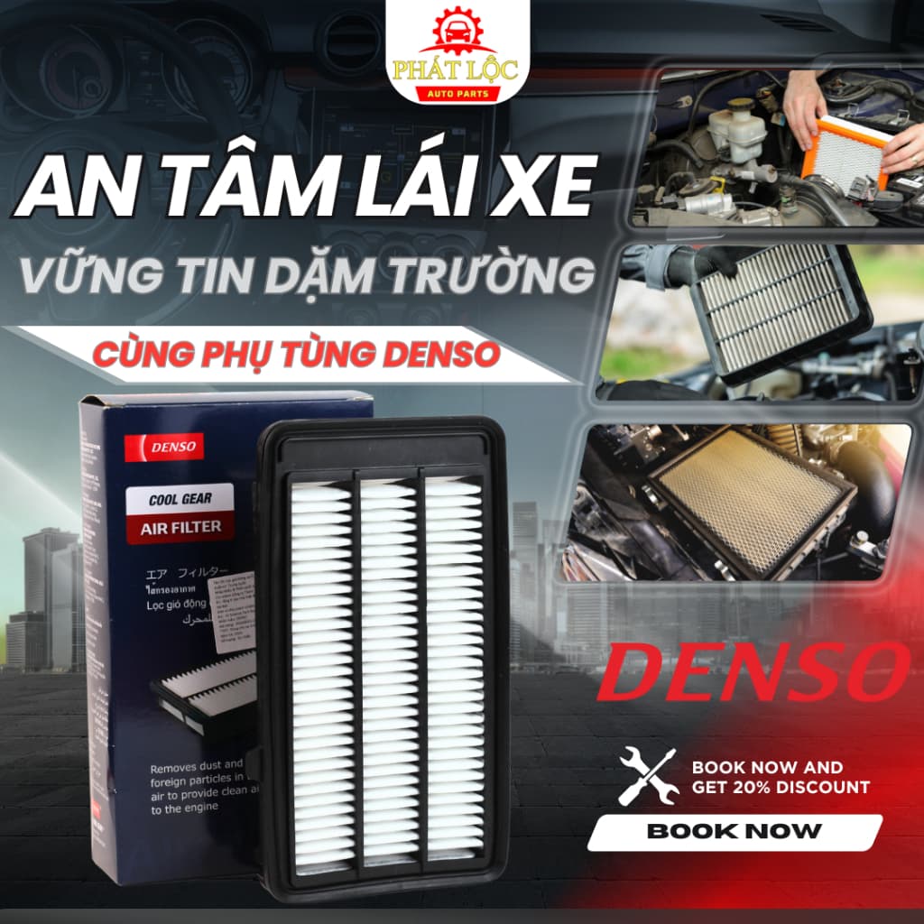 Lọc gió động cơ Denso phù hợp Honda CRV 2018-2023, Civic 2016-2023 máy 1.5 ( Denso chính hãng)
