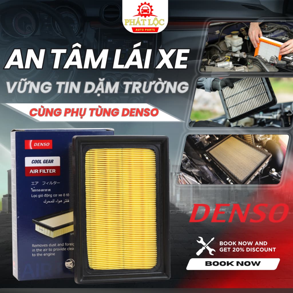Lọc gió động cơ Denso phù hợp Corolla Altis 2019-2025 ( Denso chính hãng)