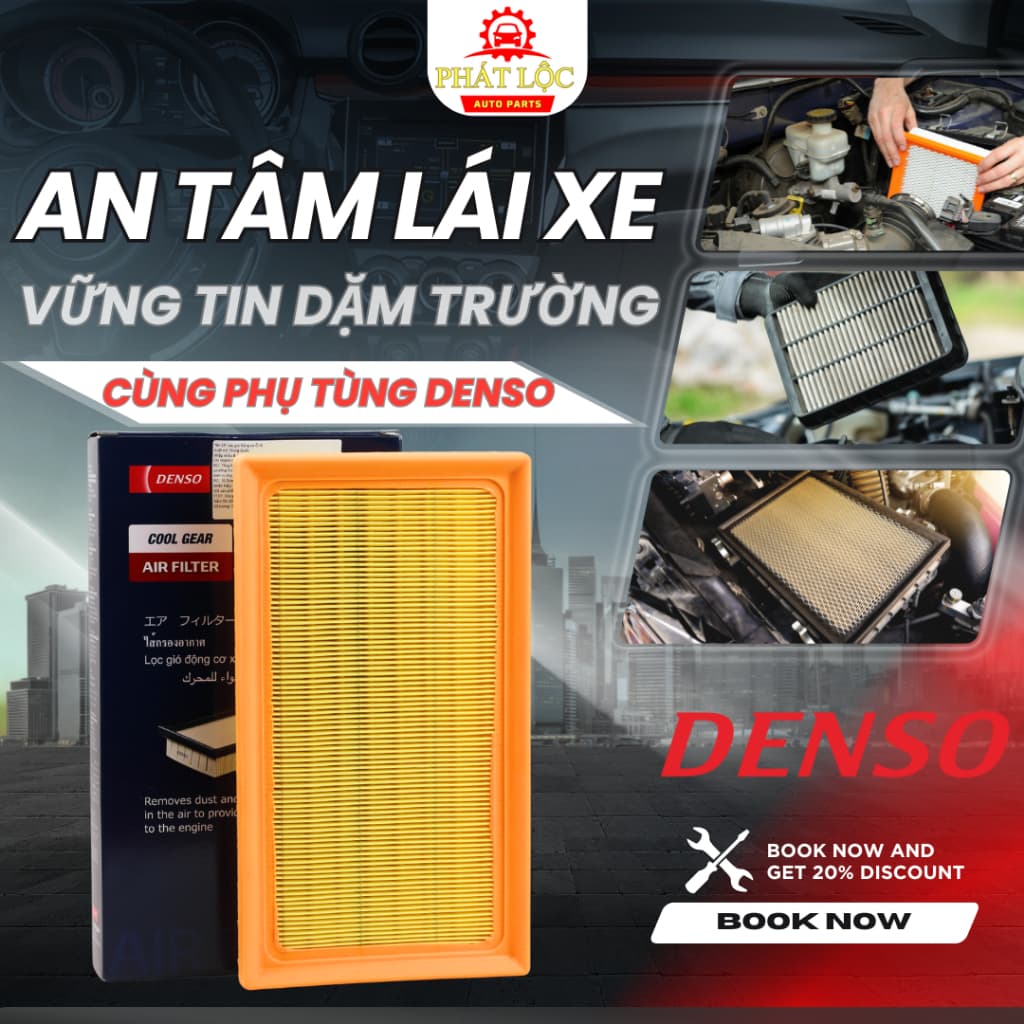 Lọc gió động cơ Denso phù hợp Corolla Cross 2019-2025, Innova Cross ( Denso chính hãng)