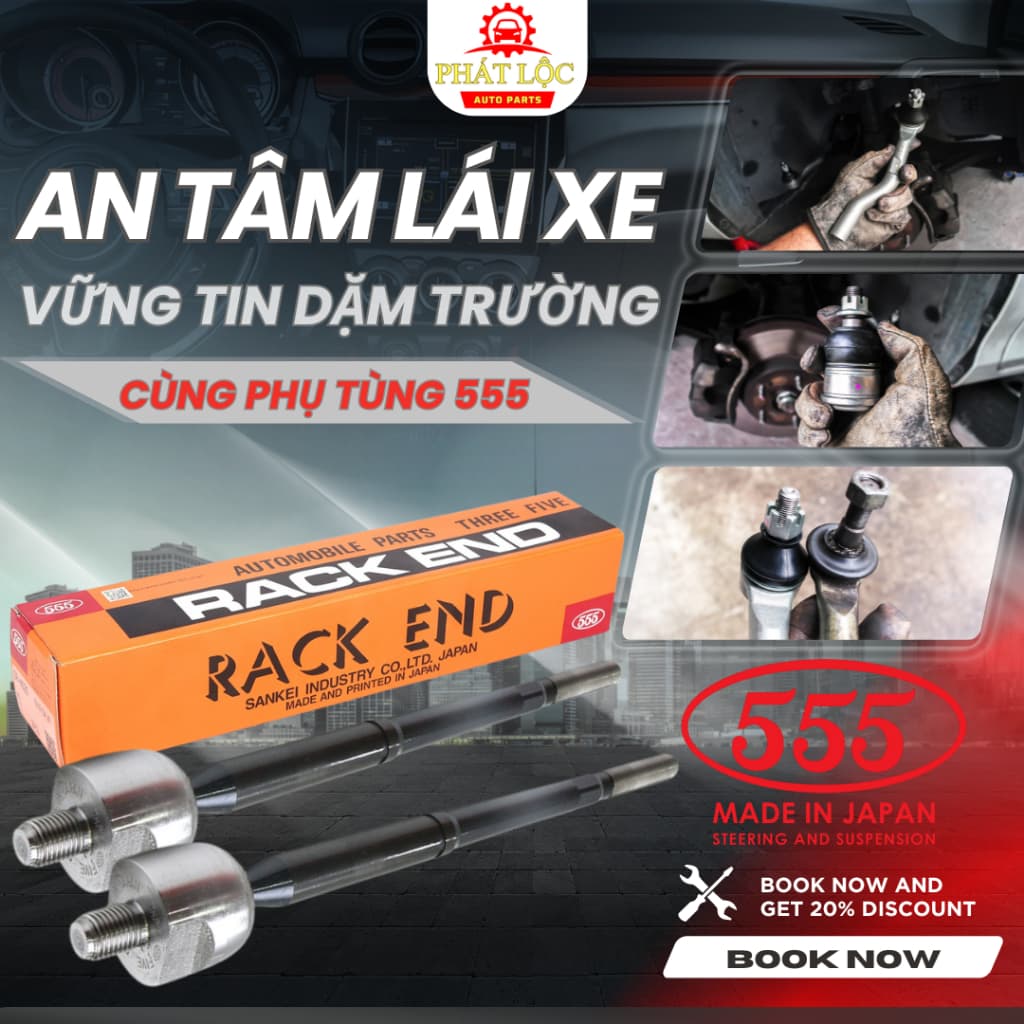 Rotuyn lái trong 555 phù hợp với Mazda 3,6 2014-2022, Cx-5 2012-2018 (555 chính hãng)