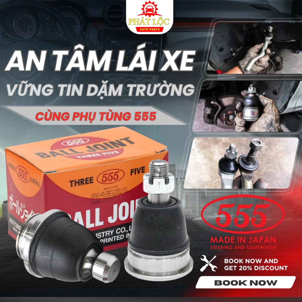 Rotuyn trụ 555 phù hợp với Nissan Navara ( 555 chính hãng)