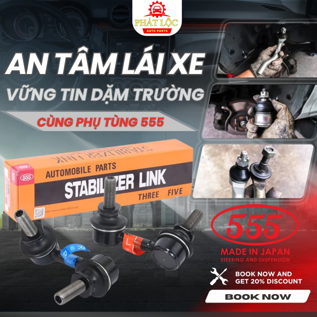 Rotuyn cân bằng 555 phù hợp với Nissan Navara ( 555 chính hãng)