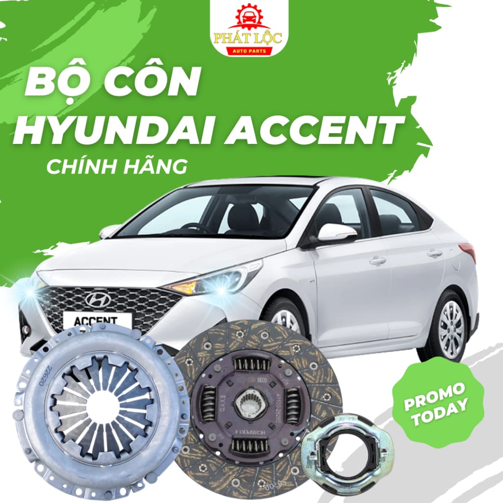 Bộ lá côn, bàn ép, Bi tê Hyundai Accent 2018-2023 ( Hyundai Kia chính hãng)