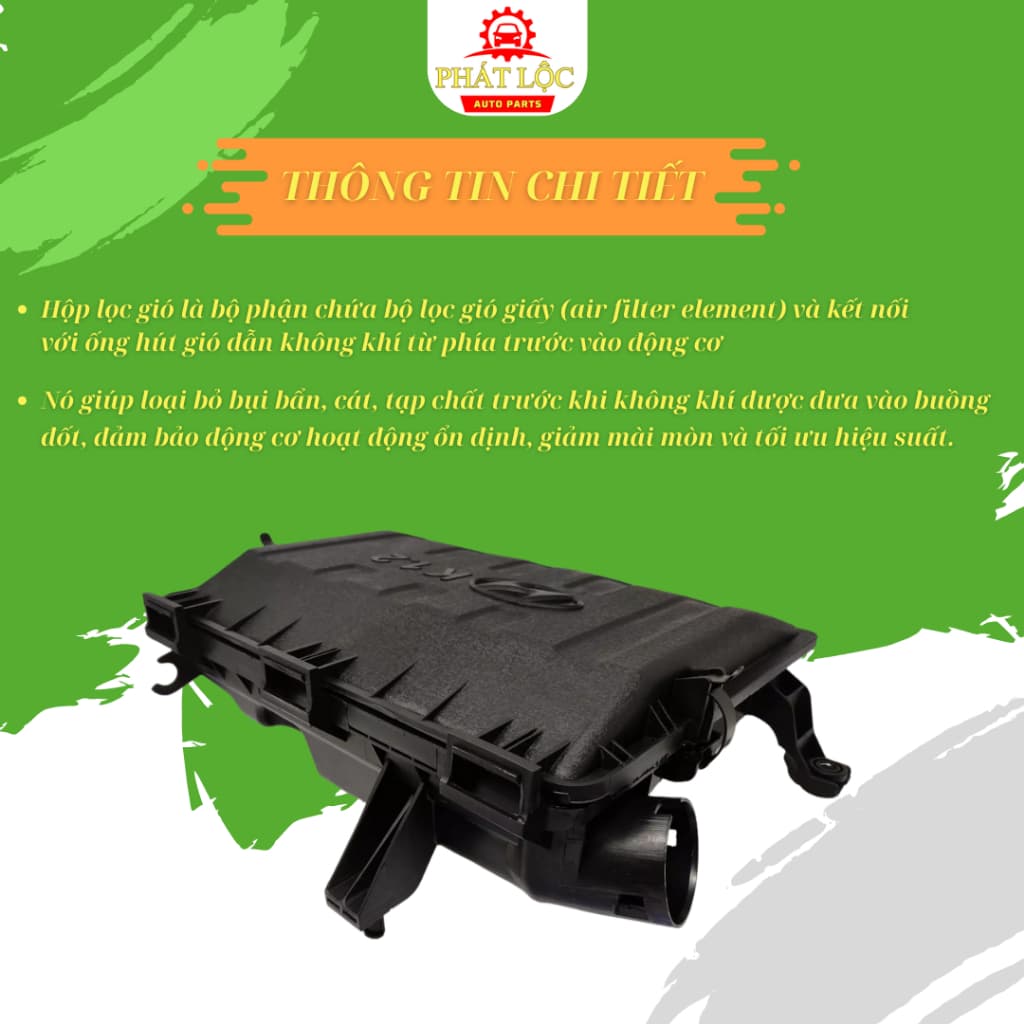 Hộp lọc gió động cơ Grand I10 2014-2022 ( Hyundai chính hãng) - ảnh 3