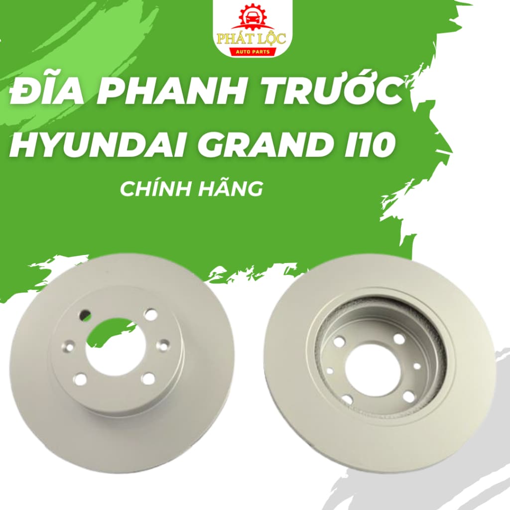 Đĩa phanh trước Grand I10 2014-2022 ( Hyundai chính hãng) - ảnh 2