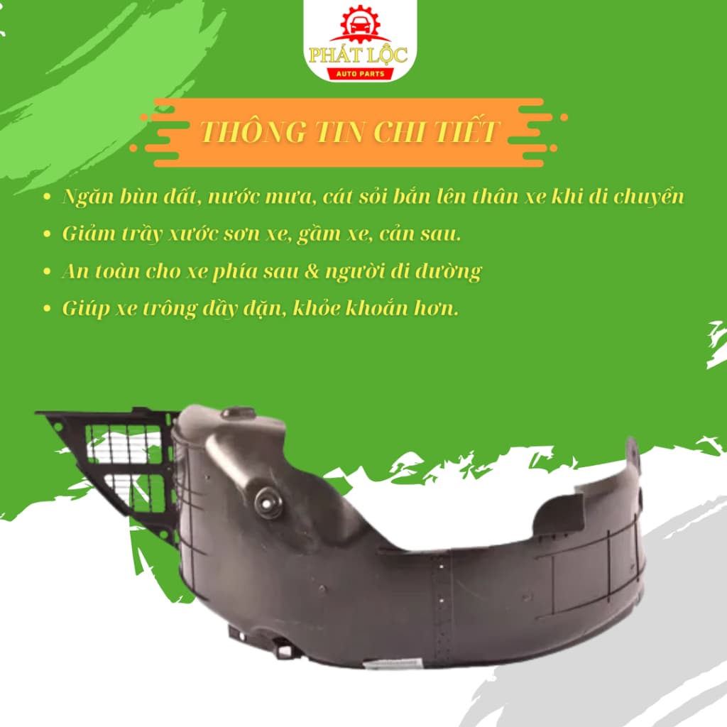 Chắn bùn lòng dè Grand i10 2014-2020 ( Hyundai chính hãng) - ảnh 3