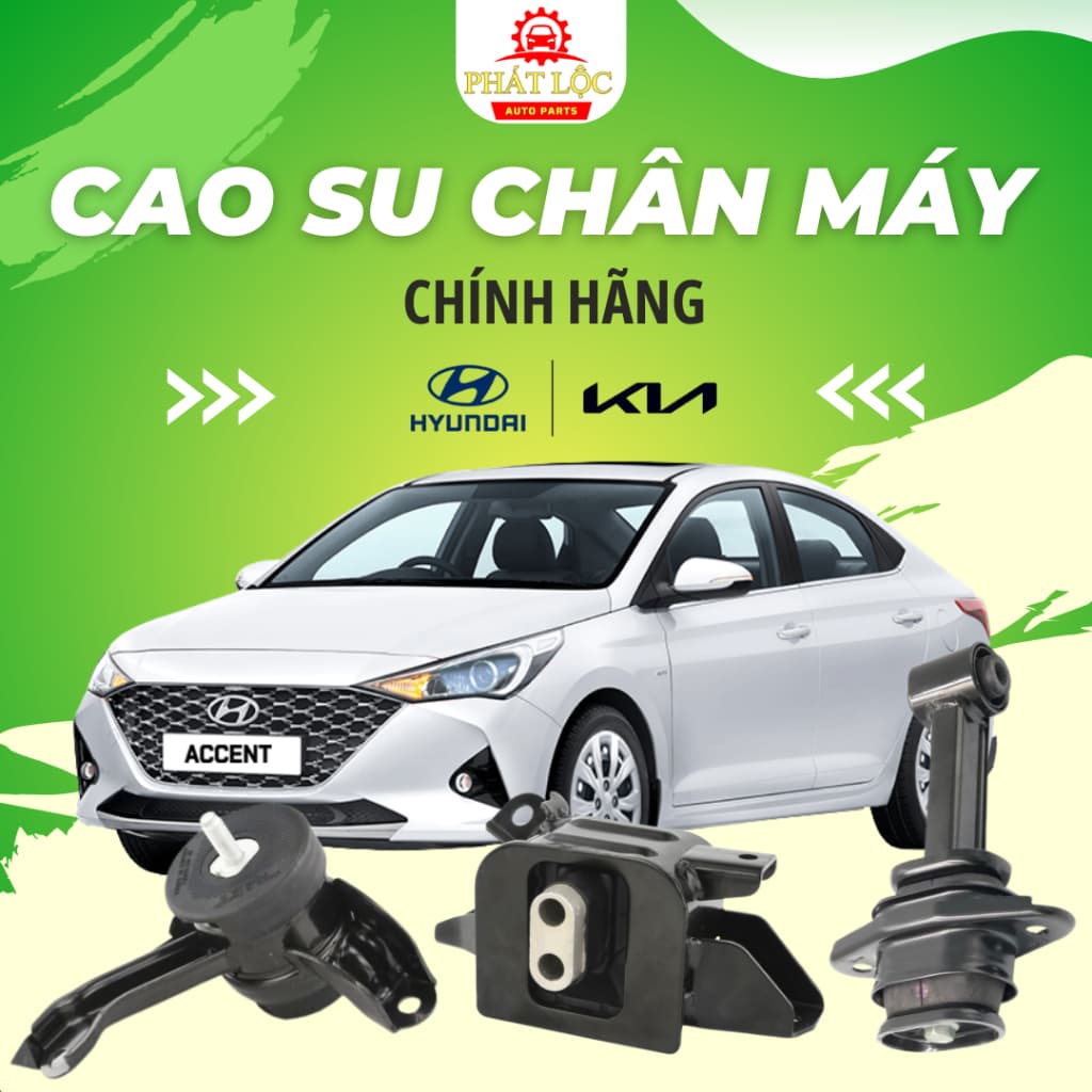 Cao su chân máy, chân máy số 8 thanh giằng, chân hộp số Accent 2018-2023 ( Hyundai chính hãng)